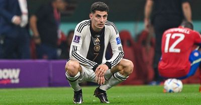 Kai Havertz's awkward pitchside moment minutes after Germany's humiliating World Cup exit