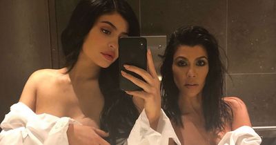 Kourtney Kardashian and Kylie strip off together after being praised for 'real curves'