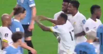 Darwin Nunez caught red-handed by referee and livid Ghana players before missed penalty