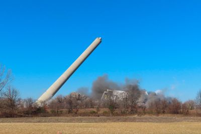 Coal-fired plant imploded in New Jersey for battery array