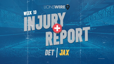 Lions final injury report for Week 13: Just 2 players ruled out