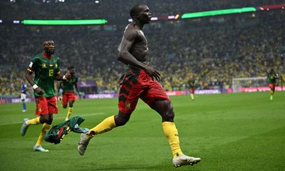 Aboubakar stuns Brazil with Cameroon winner but is sent off for celebration