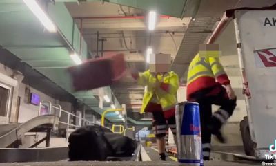 Baggage handlers filmed slamming luggage onto conveyor belt at Melbourne airport stood down