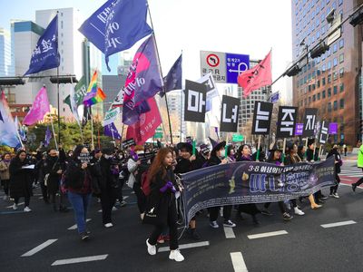 Feminists are protesting against the wave of anti-feminism that's swept South Korea