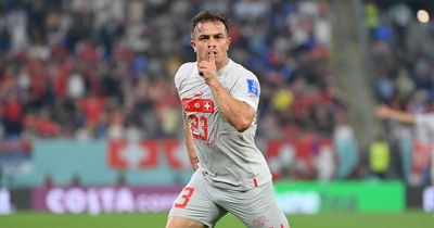 Former Liverpool star Xherdan Shaqiri has just matched Lionel Messi and Cristiano Ronaldo at the World Cup
