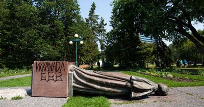 Century-old message in bottle found under toppled Queen Victoria statue in Canada