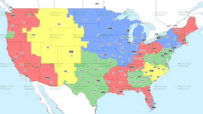 NFL Week 13 TV coverage maps