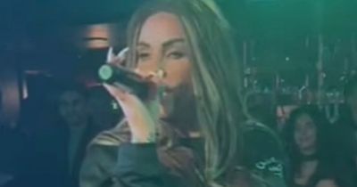 Katie Price takes swipe at ex Carl Woods as she sings karaoke on boozy night out