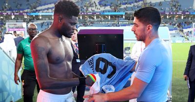Arsenal star Thomas Partey branded a 'traitor' after exchange with Luis Suarez