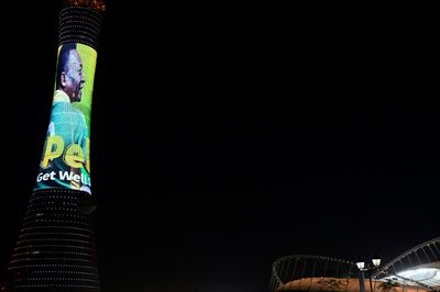 World Cup lights up to show support for hospitalised Pele