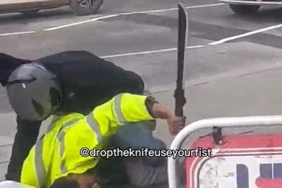 Peckham: Hi-vis hero wrestles huge zombie knife off man in double stabbing