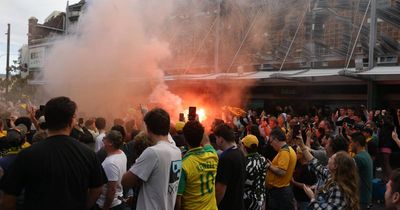 Thousands pack into Wheeler Place live site to watch gutsy Socceroos battle Argentina