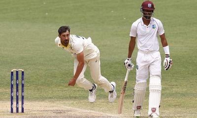 West Indies hopes for draw battered by bowling onslaught as Australia win first Test