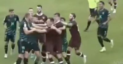 Hearts friendly abandoned after 'full blown fight' sees double red card fury in mass brawl