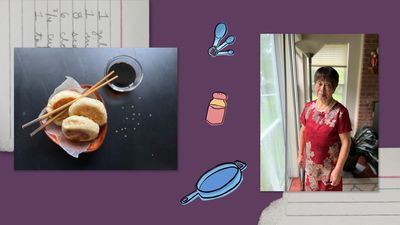 These bamboo buns came from China with Grandma. First we forage, then we cook