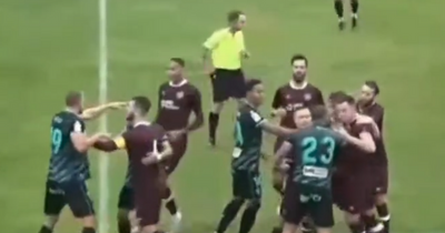 Hearts v Almeria friendly abandoned as 'mass brawl' sees two players sent off