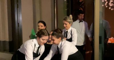 Waitresses carry Animal Rebellion protesters out of London's Salt Bae restaurant