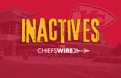 Inactives for Chiefs vs. Bengals, Week 13