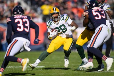 Packers RB A.J. Dillon scores 21-yard rushing TD vs. Bears