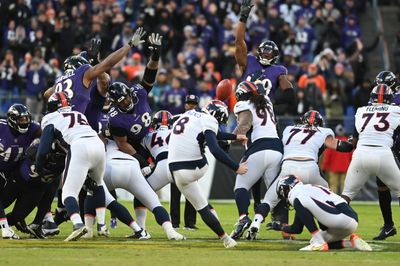 Ravens survive Broncos as Brandon McManus’ 63-yard field-goal attempt is short