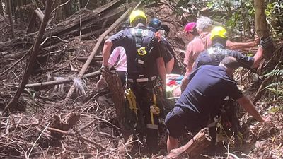 Woman rescued after falling 7 metres near popular Sunshine Coast waterfall