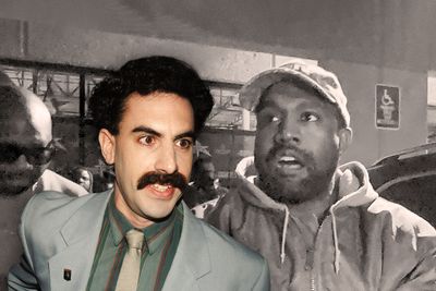 Borat mocks Kanye as "too antisemitic"