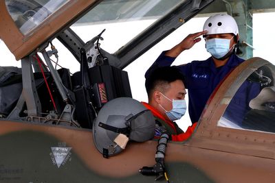 Taiwan's air force band boosts morale, patriotism on the front line