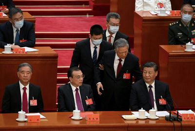 Former Chinese leader Hu in first public appearance since dramatic Congress exit