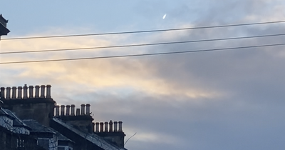 Mysterious 'white streak' object filmed plummeting out of the sky over Glasgow