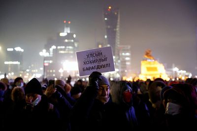 Mongolians clash with police in protest against inflation and graft