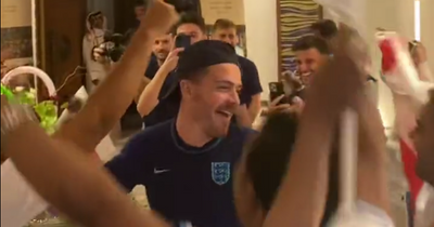 Jack Grealish filmed joining in with jubilant celebrations following England's World Cup victory