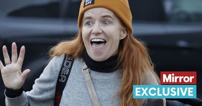 Patsy Palmer seen for first time at Dancing On Ice training after flying back to UK