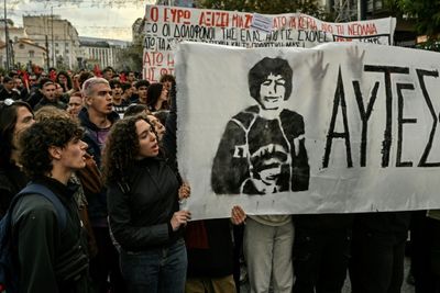 Thousands protest teen's shooting in Greece