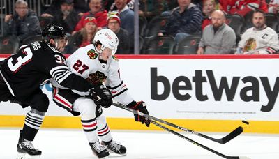 Lukas Reichel holds his own in sudden season debut, but Blackhawks lose to Devils