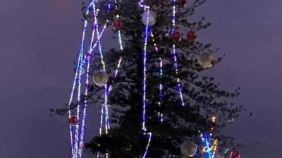 Christmas tree 'fail' laughed off by town mayor, replaced with fake version