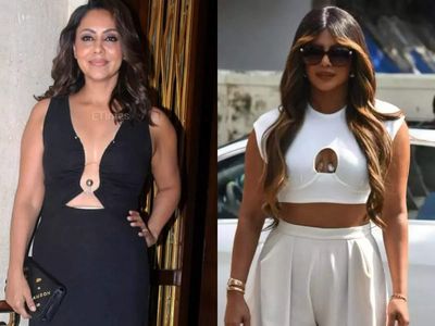 Gauri Khan slays in black dress with underbust accessory, netizens feels she's copying Priyanka Chopra