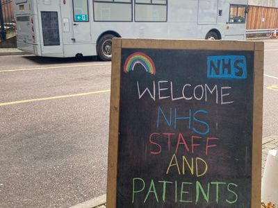 Bus selling affordable food to help NHS staff and patients at London hospital