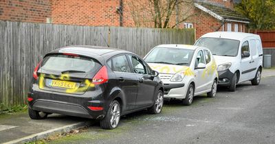 Police issue appeal after cars spray painted with 'MOVE' and tyres deflated in parking row