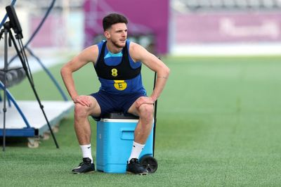 Declan Rice misses England training session through illness