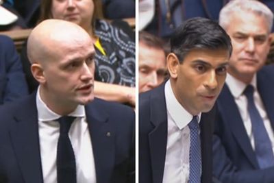 Rishi Sunak challenged on huge indy poll lead at Stephen Flynn's first PMQs