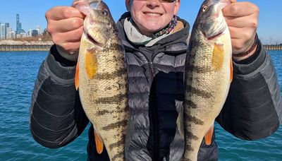 Jumbo yellow perch and winter fishing on the Chicago lakefront lead to thoughts of Joe Grega