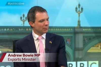 Tory trade minister Andrew Bowie called out for 'car crash' Brexit interview