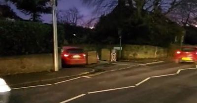 Shameful moment impatient Edinburgh driver mounts pavement ignoring Spaces for People planter