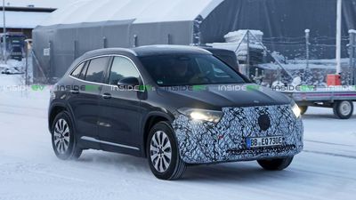 Spies Spot 2023 Mercedes EQA Facelift Cold-Weather Testing