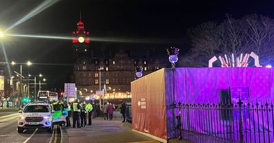 Edinburgh police spotted at Christmas Market amid ongoing incident