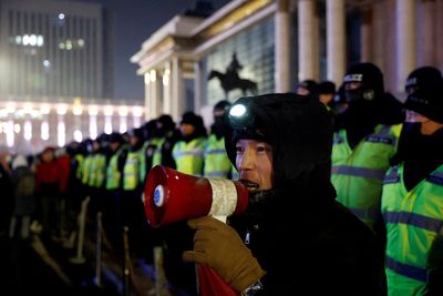 Mongolians brave bitter cold to protest 'coal theft' corruption