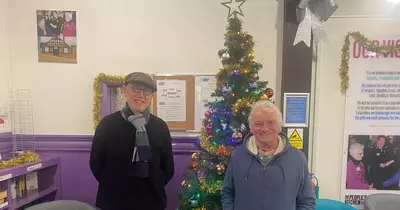 Former members of Newcastle band Lindisfarne turn on Christmas lights at The People's Kitchen