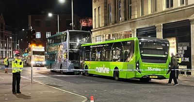 Huge bang heard as two buses involved in crash in Nottingham city centre