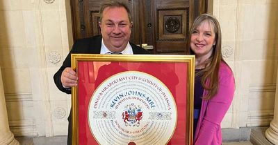 Kevin Johns 'humbled and honoured' as he's given the honorary freedom of Swansea