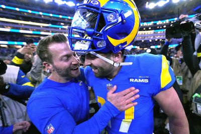 Watch: Baker Mayfield had Rams fired up in locker room after beating Raiders